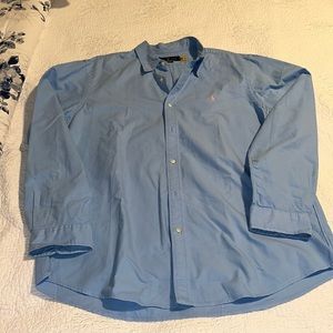 Ralph Lauren Mens Classic Fit Blue Button down shirt